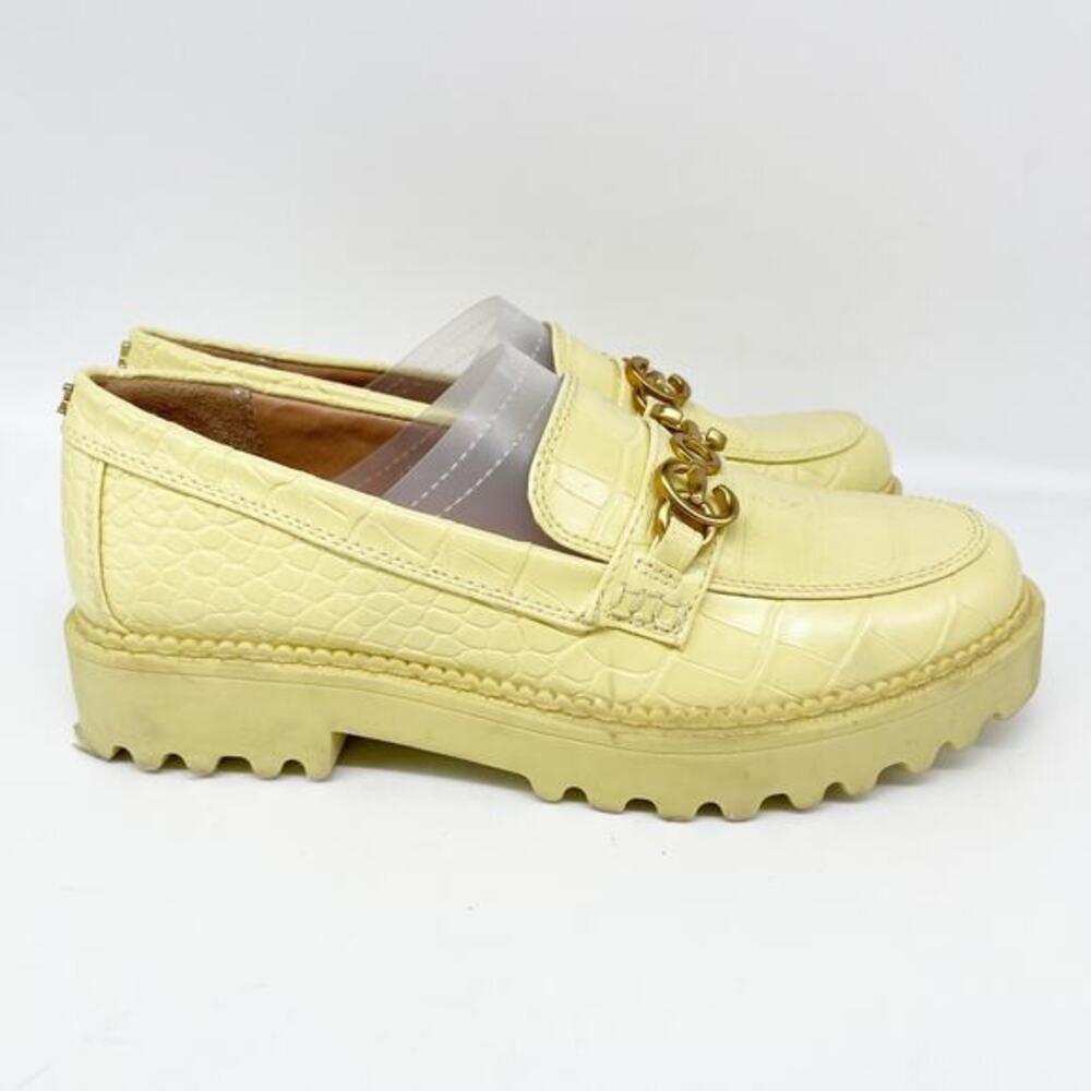 Circus NY by Sam Edelman Deana Crocodile Embossed Loafers Yellow Size 6.5‎ M - Picture 3 of 13